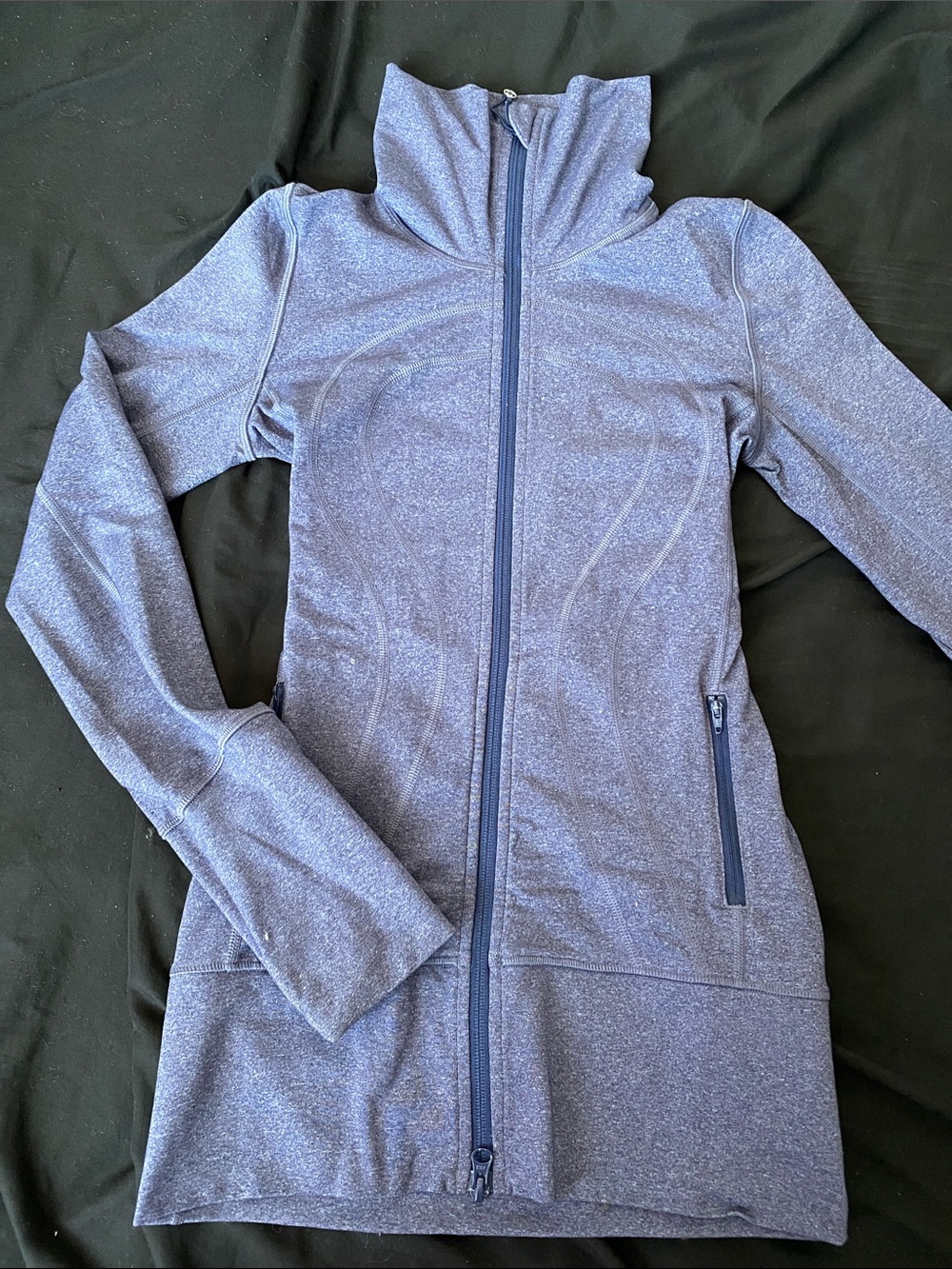 lululemon athletica vintage Stride Heathered Blue Full-Zip Jacket